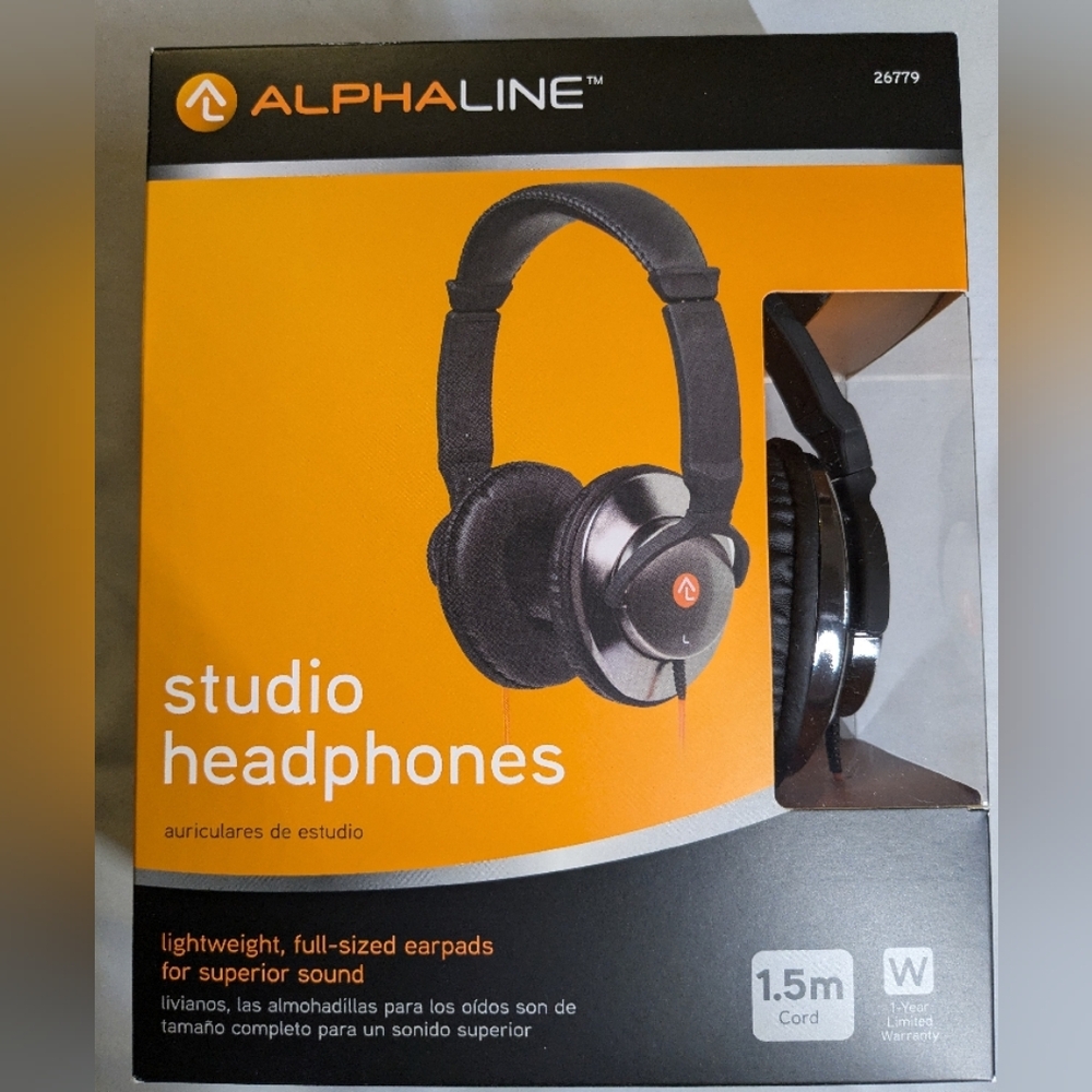 Alpha Line Studio Headphones - Black